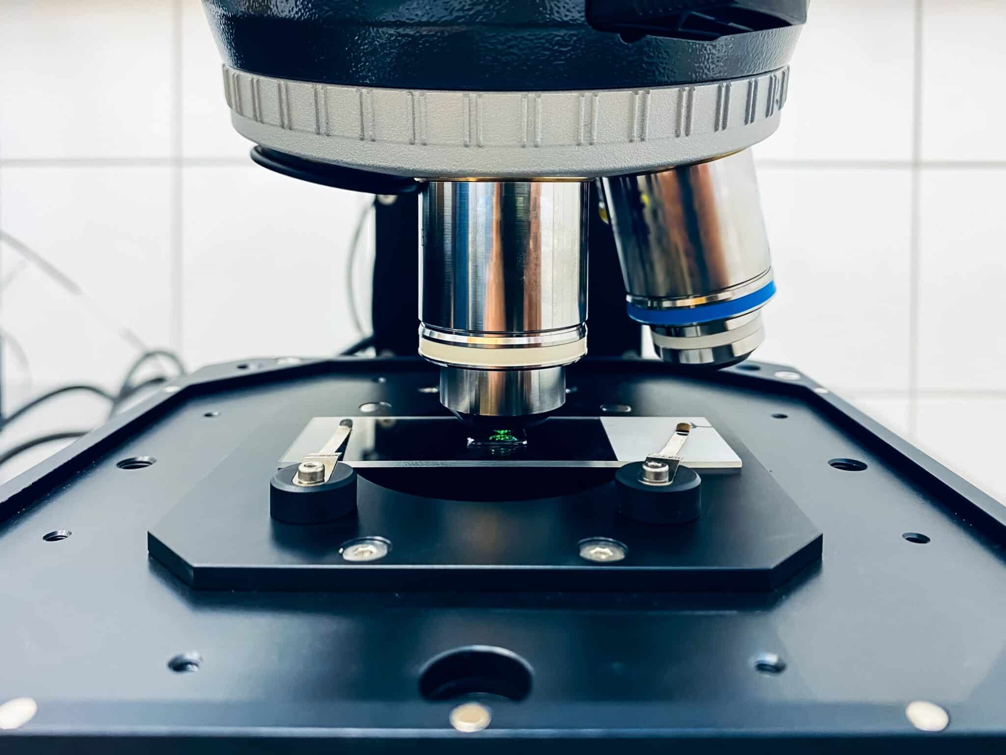 A,Scientific,Sample,Being,Investigated,Using,A,Raman,Microscope,-